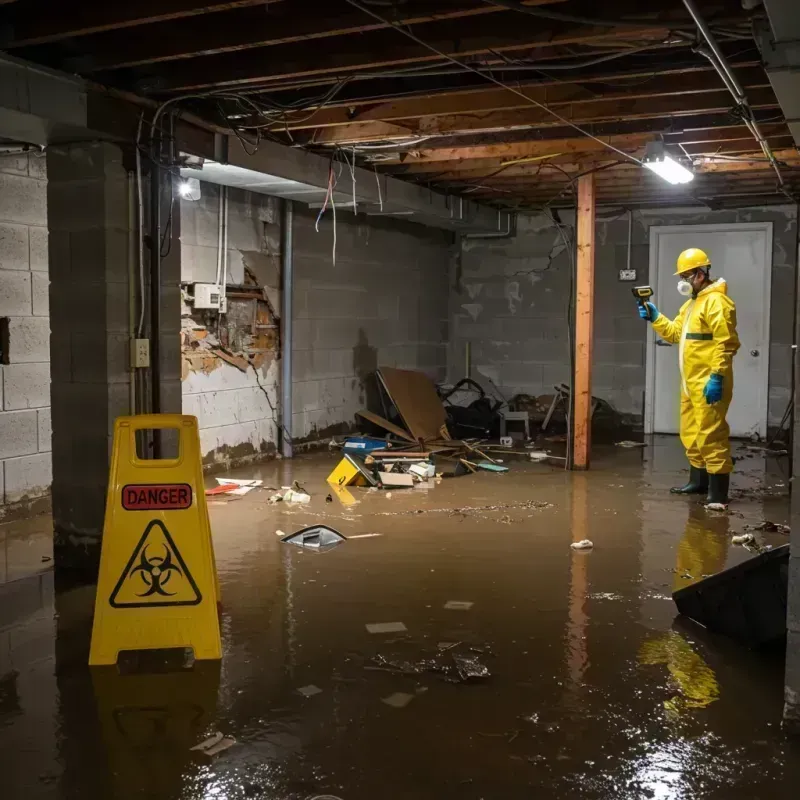 Flooded Basement Electrical Hazard in Westmorland, CA Property