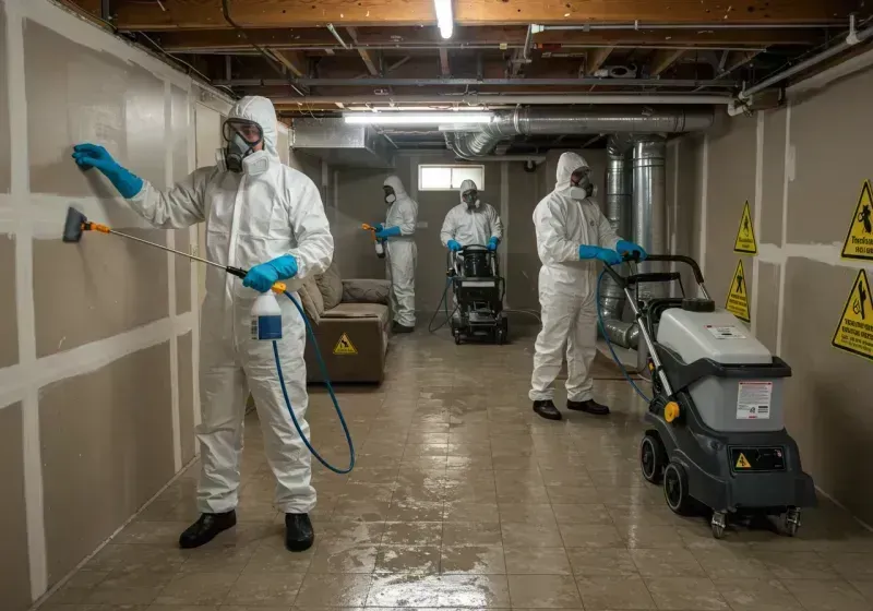 Basement Moisture Removal and Structural Drying process in Westmorland, CA